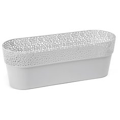 Кашпо rosa 30см светло-серый овал Lamela