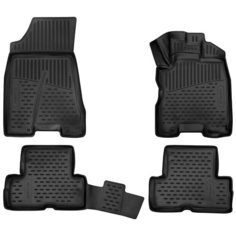 Коврики 3D в салон NISSAN X-Trail, 01/2007-12/2015, кросс., правый руль, 4шт. (полиуретан) Element