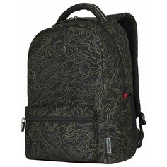 Рюкзак WENGER 606466, черный с рисунком, с отделением для ноутбука