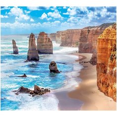 Супермоющиеся антивандальные фотообои Антимаркер, "Горы и море", 6-А-608, 300х270 см