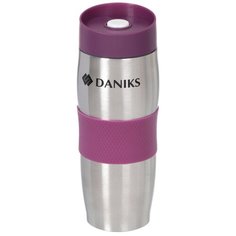 Термокружка Daniks SL-069, 0.38 л черничный