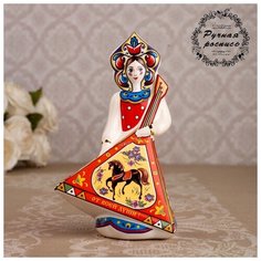 Сувенир кукла "С балалайкой", 12 см, керамика 4748724 Сима ленд