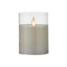 Светодиодная свеча Edelman Танцующее пламя 7.5x10cm Transparent 1051762/161277