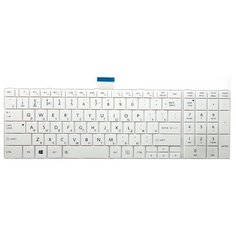 Клавиатура для ноутбука Toshiba C50, L50, C850, P870 Series. Плоский Enter. Белая, без рамки. PN: MP-11B96SU-528, NSK-TT0SU 0R. Top On