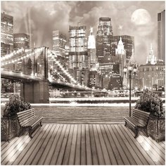 Фотообои (Панно) COLOR "Монохромный Мост", K-306, 300х300 см