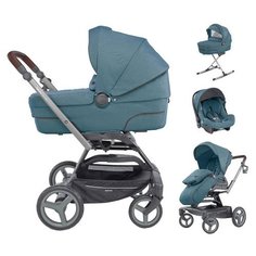 Универсальная коляска Inglesina Quad 2018 (3 в 1, с подставкой для люльки), ascott green