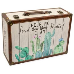 Шкатулка Gamma Чемоданчик, 39*27*14 см, "Кактусы" (DBQ-01)