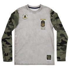 Лонгслив Sweet Berry, размер 110, серый/хаки