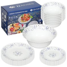 Сервиз столовый из стеклокерамики, 19 предметов, Эдем Daniks