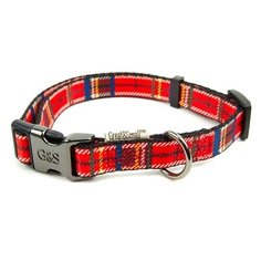 Ошейник для собак GREAT&SMALL 20х350-550мм красная шотландка