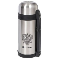 Классический термос Daniks SL-150GX, 1.5 л серебристый