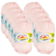 Пряжа Alpina Anabel, 100 % хлопок, 50 г, 120 м, 10 шт., №059 бл.розовый