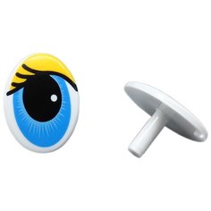 Г29-4цв Глаза для игрушек 1,5*2,0см пластик. (арт.12/черн.-гол.-син.-желт.) 100 шт АЙРИС пресс