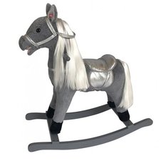 Качалка-лошадка Pituso длинная грива серый