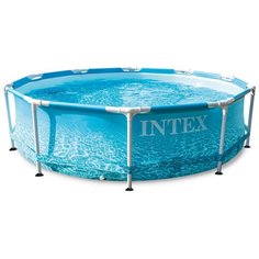 Бассейн Intex Metal Frame Beachside 28206 голубой