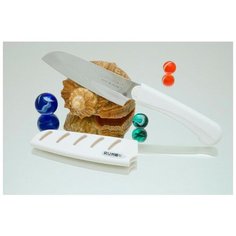 Кухонный нож Tojiro FK Santoku 95mm (белая рукоятка) FK-432