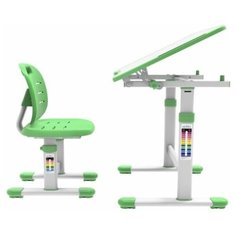 Детский комплект для дома Holto-1: растущая парта и стул (зеленый)