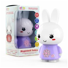 Музыкальная обучающая игрушка Медовый зайка Alilo G6+ с функцией Bluetooth колонки сиреневый