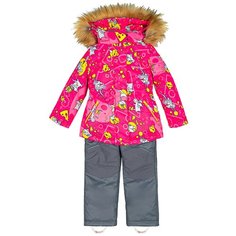 Комплект с полукомбинезоном NIKASTYLE 7з0821 размер 110, фуксия