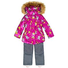 Комплект с полукомбинезоном NIKASTYLE 7з0821 размер 92, брусничный