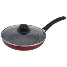 Сковорода JARKO Blaze Jbze-124-11, 24 см, с крышкой, бордовый
