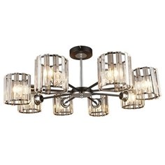 Потолочная люстра MD.4057-8-S BK+CH (Imex)