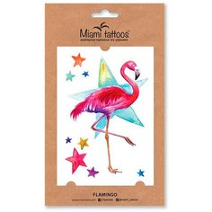 Miami tattoos Набор переводных тату Flamingo розовый