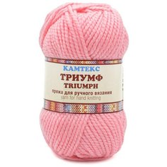 Пряжа Камтекс Триумф 100гр. 100м. (20% шерсть, 80% акрил) (056 розовый) 5 шт