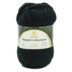Пряжа Камтекс Меринго объемная 150гр. 90м. (20% меринос, 20% полутонкая шерсть, 56% акрил, 4% лайкра) (003 черный) 4 шт