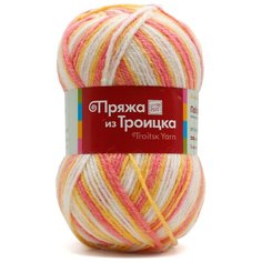 Пряжа из Троицка Подмосковная принт, секц. 100гр. 250м. (50%шерсть, 50%акрил) (4090 секционный), 10 мотков Троицкая камвольная фабрика