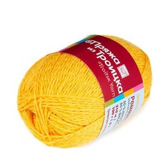 Пряжа из Троицка Ромашка 100гр. 210м. (50% хлопок, 50% вискоза) (5062 мулине (желтый)) 5 шт Троицкая камвольная фабрика