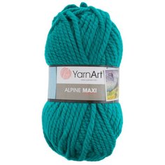 Пряжа YarnArt Alpine Maxi 250гр 105м (40% шерсть, 60% акрил) (675 изумрудный) 2 шт