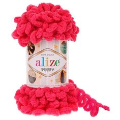 Пряжа Alize Puffy 100г 9м (100% микрополиэстер) (149 темная фуксия) 5 шт