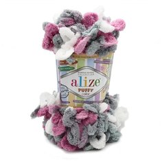 Пряжа Alize Puffy Color 100г 9м (100% микрополиэстер) (6070) 5 шт
