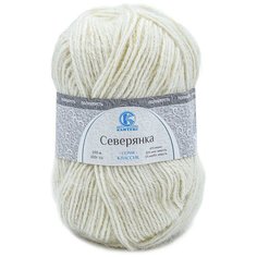 Пряжа Камтекс Северянка 100гр. 150м. (30% шерсть, 5% верблюжья шерсть, 65% акрил) (205 белый) 10 шт