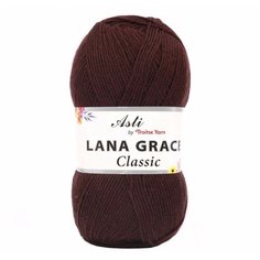 Пряжа из Троицка Lana Grace Classic 100гр. 300м. (25% мериносовая шерсть, 75% акрил супер софт) (1597 ежевика) 5 шт Троицкая камвольная фабрика