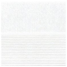 Пряжа Пехорка Ажурная (100% мерсеризованный хлопок) (01 белый) 10 шт