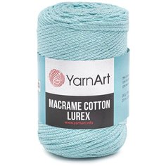 Пряжа YarnArt Macrame cotton Lurex 250гр 205м (75% хлопок, 13% полиэстер, 12% металлик) (738 бирюза) 4 шт