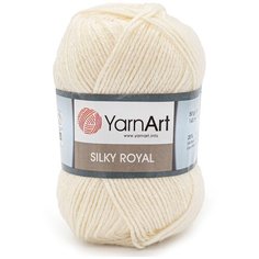 Пряжа YarnArt Silky Royal 50гр 140м (35% шелковая вискоза, 65% шерсть мериноса) (430 молочный) 5 шт