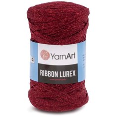 Пряжа YarnArt Ribbon Lurex 250гр 110м (60% хлопок, 20% вискоза, полиэстер, 20% металлик) (739 красный) 4 шт