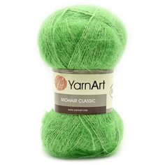 Пряжа YarnArt Mohair 100гр 220м (70% мохер, 30% акрил) (137 светло-зеленый) 5 шт