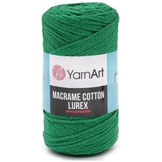 Пряжа YarnArt Macrame cotton Lurex 250гр 205м (75% хлопок, 13% полиэстер, 12% металлик) (728 зеленый) 4 шт