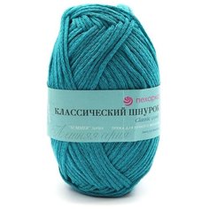 Пряжа Пехорка Классический шнурок 50гр. 135 м. (60% хлопок, 40% акрил) (515 зеленая бирюза) 5 шт