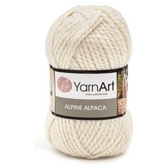 Пряжа YarnArt Alpine Alpaca 150гр 120м (30% альпака, 10% шерсть, 60% акрил) (433 молочный) 3 шт