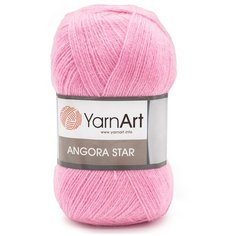 Пряжа YarnArt Angora Star 100гр 500м (20% тонкая шерсть, 80% акрил) (10119 розовый) 5 шт