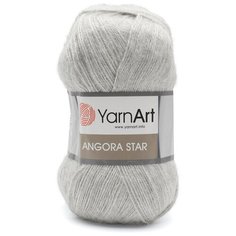 Пряжа YarnArt Angora Star 100гр 500м (20% тонкая шерсть, 80% акрил) (282 серое небо) 5 шт