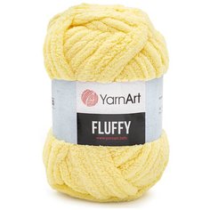 Пряжа YarnArt Fluffy 150гр 70м (100% микрополиэстер) (716 светлый лимон) 3 шт