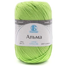 Пряжа Камтекс Альма 50гр. 170м. (100% хлопок) (026 салат) 5 шт