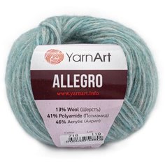 Пряжа YarnArt Allegro 50гр 145м (13% шерстъ, 41% полиамид, 46% акрил) (718 голубой меланж) 10 шт