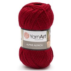 Пряжа YarnArt Alpine Alpaca 150гр 120м (30% альпака, 10% шерсть, 60% акрил) (434 красный) 3 шт
